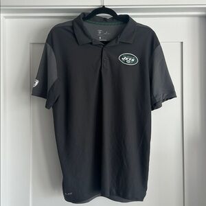 Nike Black Polo Shirt with Jets Emblem